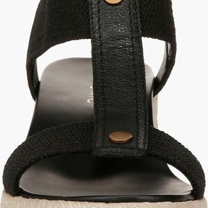 Vionic Calera Espadrille Wedge Black Sandal